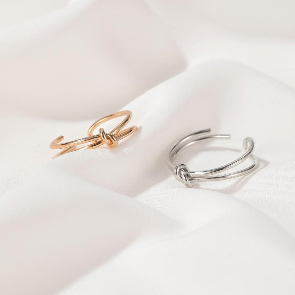 Personality Simple Knotted Ring Frosty Minimalist Opening Adjustable Ring Accessories