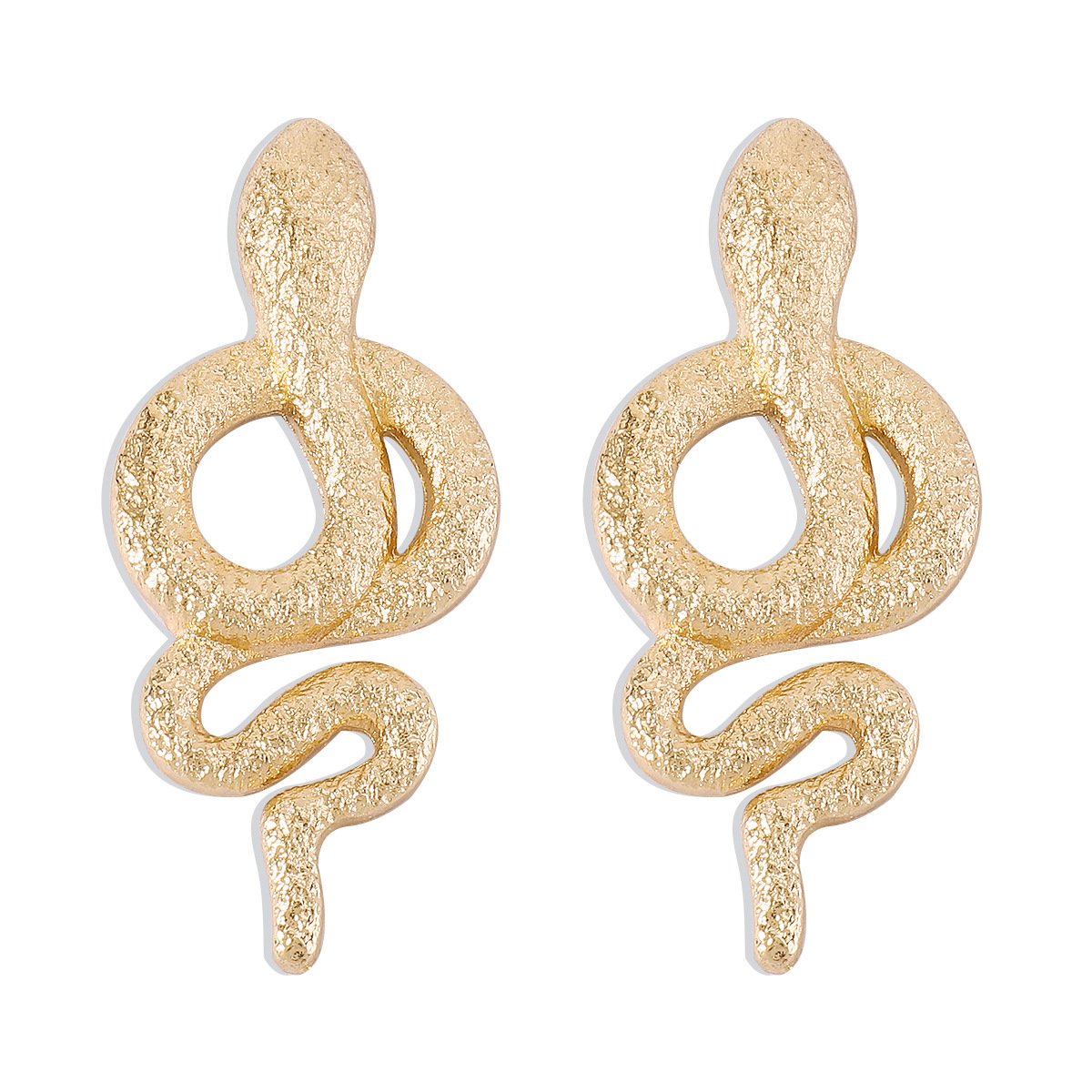 E1766 Personality Exaggerated Snake Earrings Metal Irregular Earrings Retro Punk Street Earrings