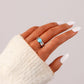 Trendy Fashion Retro Ladies Creative Design Stainless Steel Opening Adjustable Wheat Spike Oil Drop Ring