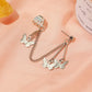 Ins personality tassel butterfly earrings cold ear bone clip earrings one-piece single ear net red earrings of the same style