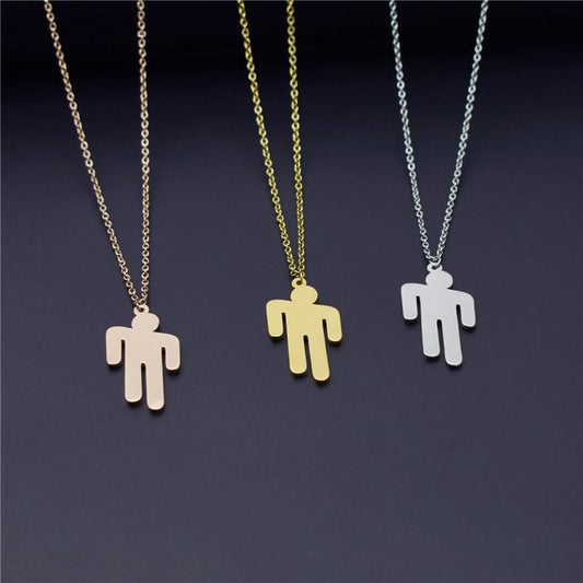 Mini Sportsman Necklace Punk American Billy Rock Music Rapper Singer Figure Icon Titanium Steel