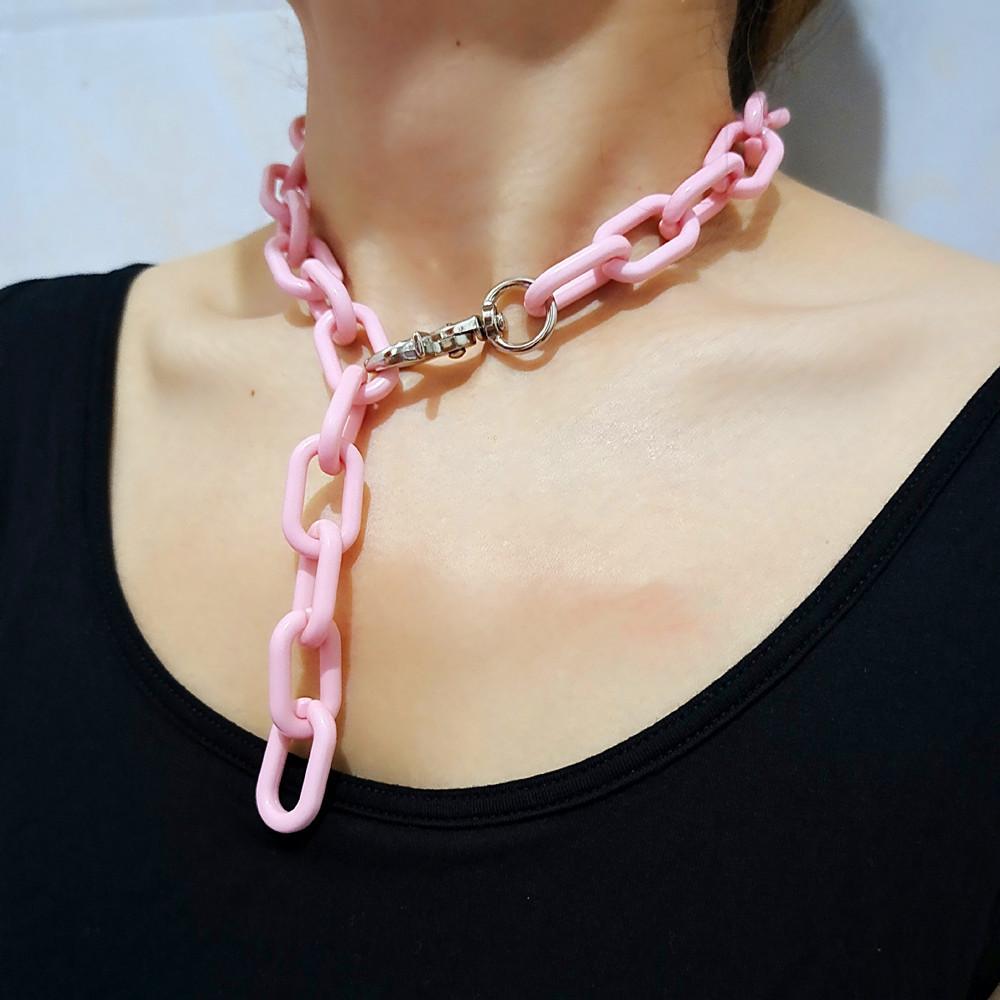 Jewelry Fashion Personality Tassel Adjustable Necklace Female Hip Hop Trendy Keychain Thick Chain Necklace