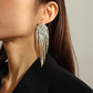 E126 Fashion Tassel Long Earrings Temperament Elegant Diamond Earrings Geometric Creative Internet Celebrity Earrings