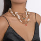 N154 Bohemian Ethnic Necklace CCB Beaded Leisure Vacation Necklace Simple Fashion Necklace Women