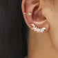 Simple Star Small Diamond Ear Clip Leaf Flower Sun Flower Geometric Pearl Zircon No Pierced Ear Stud Set