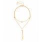 Jewelry simple and versatile metal bead pendant necklace retro cold chain tassel necklace