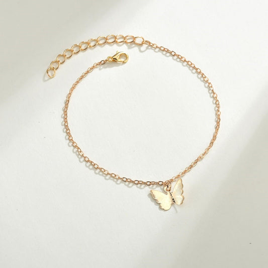 Vintage Alloy Hollow Butterfly Anklet Ankle Anklet Jewelry