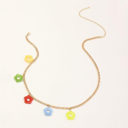 Jewelry Personality Flower Versatile Waist Body Chain Fashion Candy Color Acrylic Pendant Waist Chain