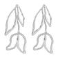 E1359 Personality Net Red Accessories Metal Hollow Flower Leaf Earrings Exaggerated Retro Long Earrings