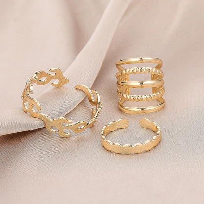 Creative hollow simple c-shaped flame honeycomb ear bone clip set one ear earrings without ear piercing