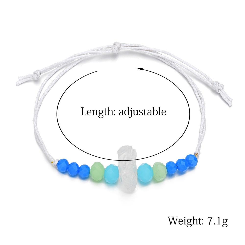 Accessories Pop Stone Crystal Anklet Bohemian Braided Anklet Bracelet Women