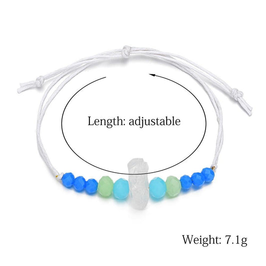 Accessories Pop Stone Crystal Anklet Bohemian Braided Anklet Bracelet Women