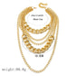 Jewelry Exaggerated Multilayer Punk Hip Hop Necklace Female Fashion Thick Chain Necklace Sweater Chain