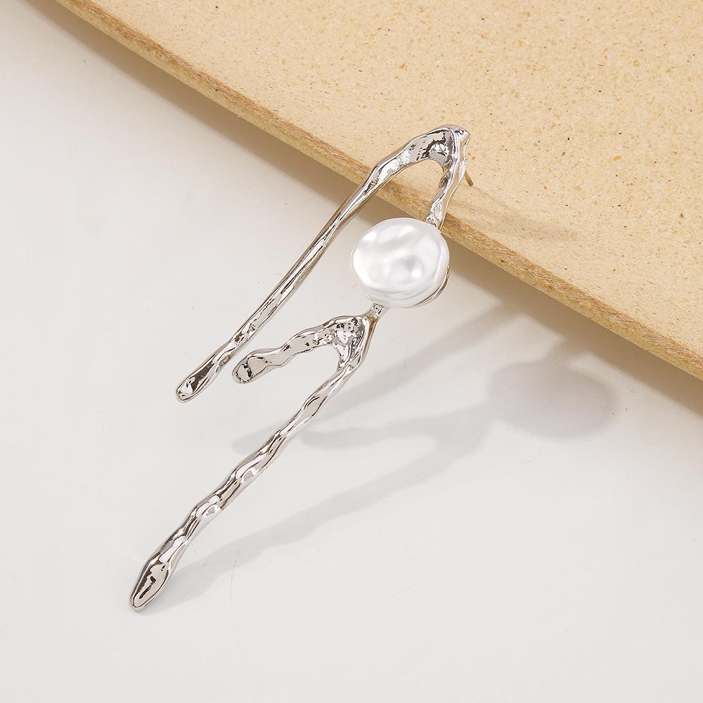 E9712 Fashion Jewelry Simple Atmospheric Personality Earrings Women's Geometric Irregular Art Versatile Earrings