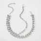 N9681 creative full diamond necklace exaggerated claw chain integrated necklace earrings French light luxury retro necklace