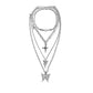 Temperament trendy female clavicle chain fashion little angel necklace personality cross butterfly pendant multi-layer necklace