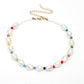 Jewelry Versatile Color Rice Beads Short Pendant Jewelry Temperament Baroque Shaped Pearl Necklace Female