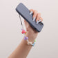 Ornament Cartoon Warm Color Exaggerated Geometric Heart Pearl Phone Chain Acrylic Accessories Ornament
