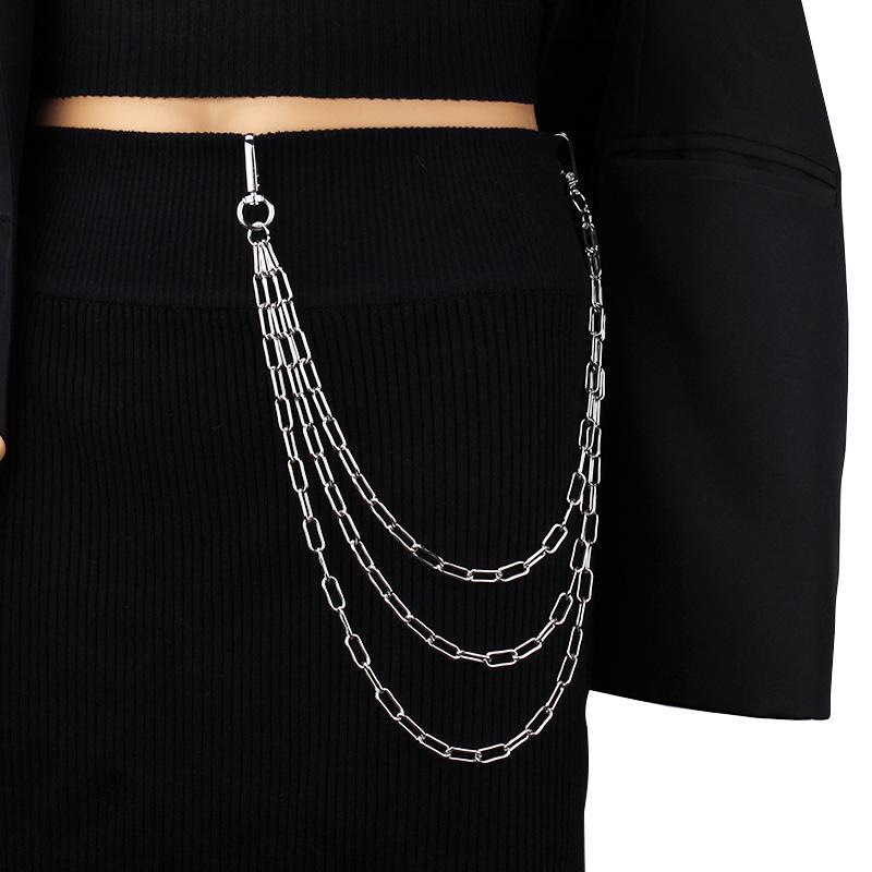 ins jewelry punk hip-hop multi-layer pants chain personality street trend hanging chain jeans waist chain