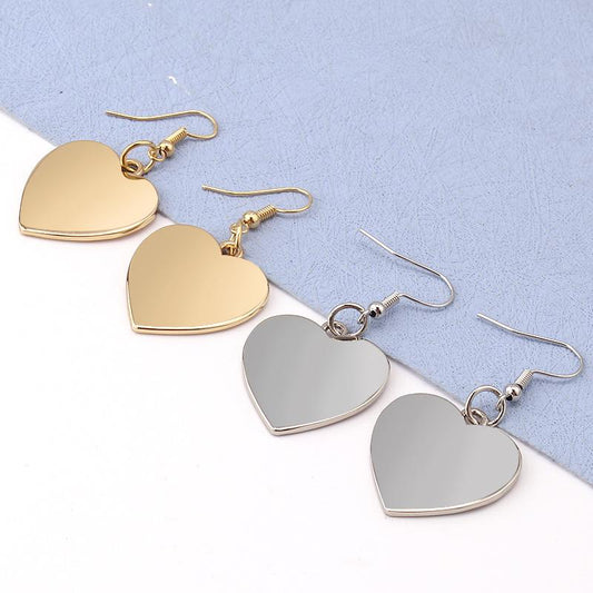 High-end retro love earrings earrings French ins temperament all-match metal peach heart trend all-match earrings for women