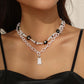 N9943 Ethnic Holiday Beaded Necklace Female Cub Bear Flower Simple Necklace Indifferent Retro Necklace