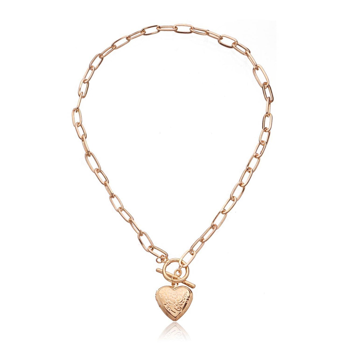 Jewelry chain can be opened peach heart pendant necklace ladies fashion simple temperament heart-shaped necklace