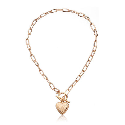 Jewelry chain can be opened peach heart pendant necklace ladies fashion simple temperament heart-shaped necklace