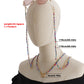 Jewelry colored rice beads metal love pendant mask chain glasses chain necklace around the neck integrated design