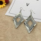 Hollow rhombus curved surface women frosted earrings summer