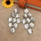 Long multi-layer rhombus surface sequin earrings boutique earrings exaggerated jewelry