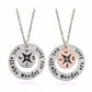Explosive compass necklace compass letter handmade pendant necklace Wanderlust clavicle chain