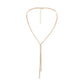 Fashion simple tassel full diamond pearl necklace light luxury super flash niche design irregular clavicle chain