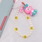 Fashion Imitation Pearl Smiley Face Beaded Phone Chain Cute Soft Tao Xingdailu Phone Lanyard