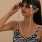 Fashion personality double-layer chain glasses chain female hip-hop simple retro geometric hanging neck sunglasses chain