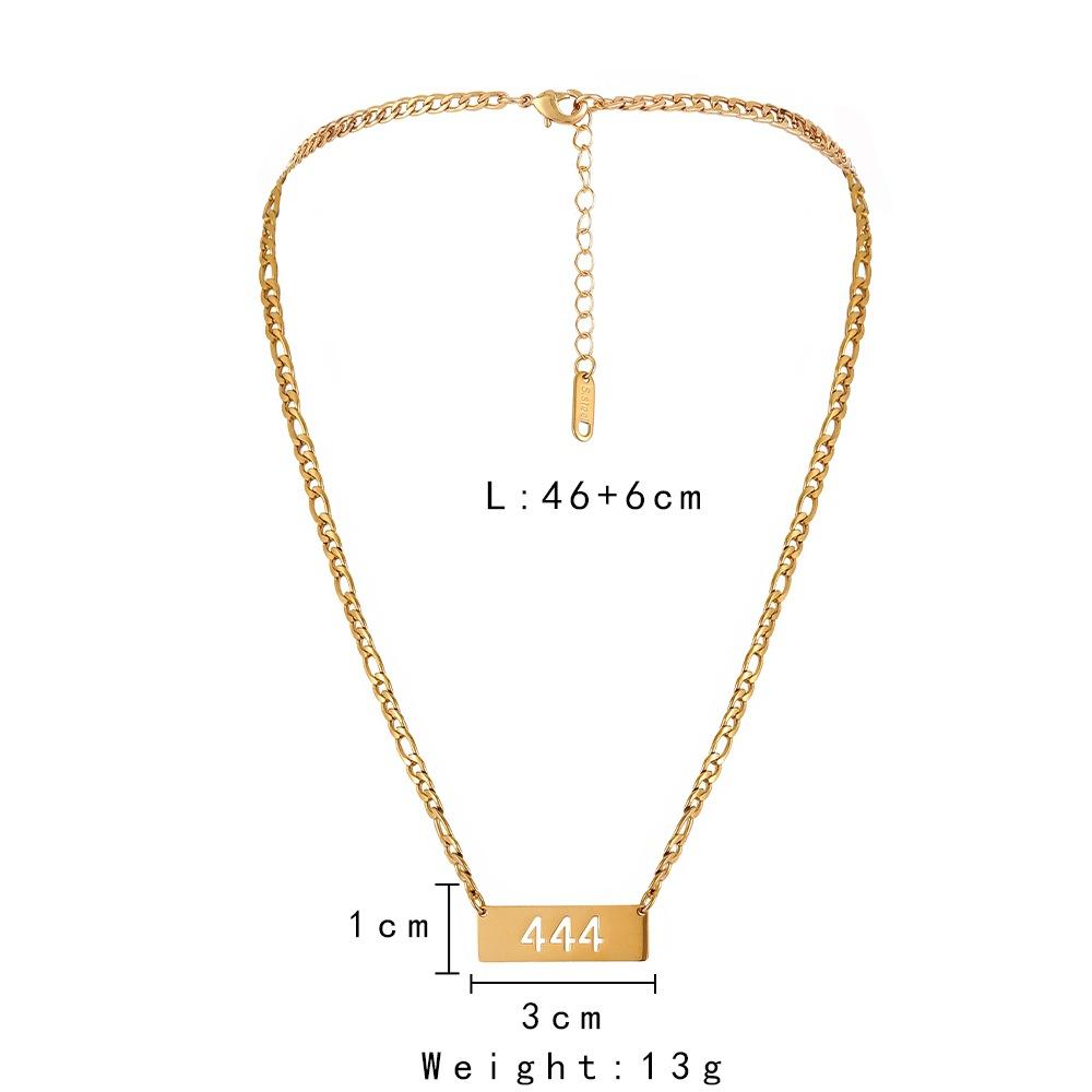 Masculine temperament high-end stainless steel hollow square brand angel digital angelnumber item