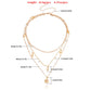 Accessories punk light luxury diamond-studded octagonal necklace niche design cross star pendant necklace