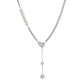 Fashion Light Luxury Love Pearl Tassel Necklace Women's Versatile Temperament Pearl Stitching Diamond Heart Clavicle Chain