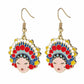 Personality Fashion Ear Jewelry Chinese Earrings Ancient Beijing Opera Mask Earrings