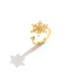 Jewelry Christmas simple diamond-studded zircon snowflake ring femininity sweet metal open ring