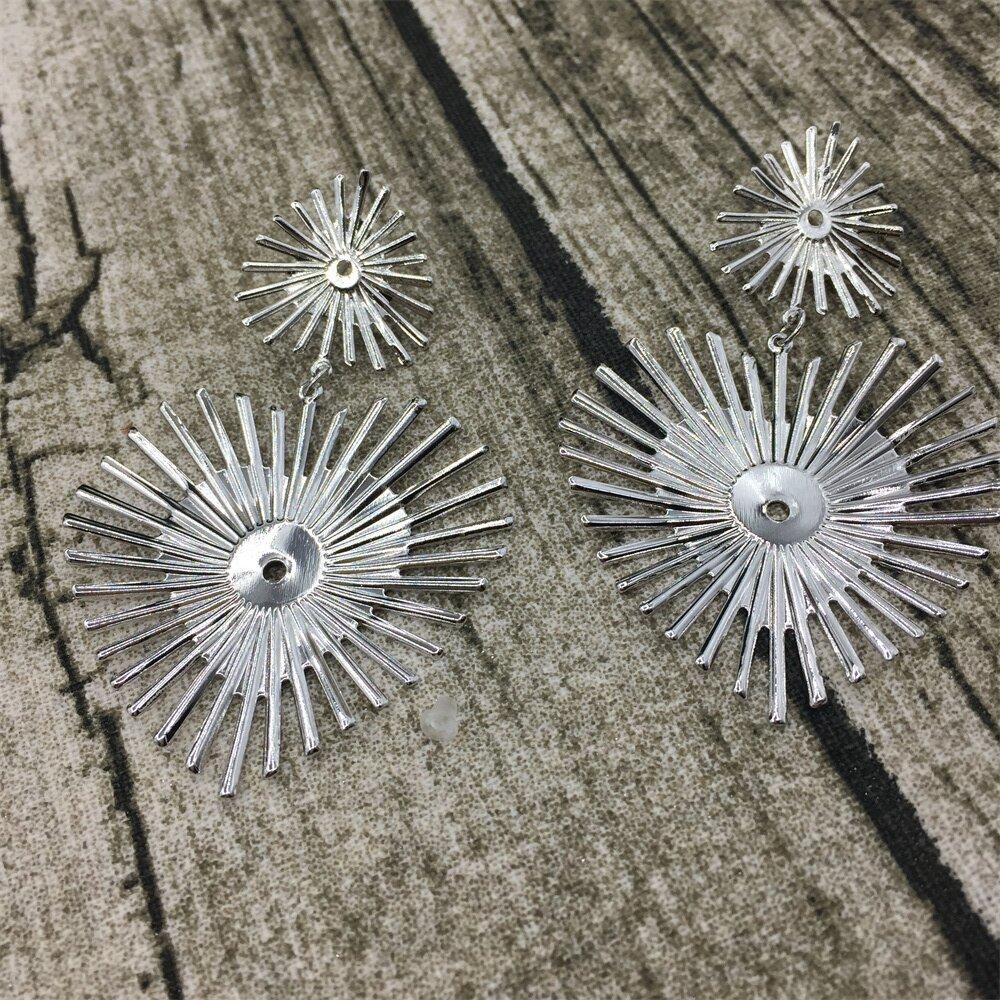 Summer Love Fried Hair Stud Earrings Exaggerated Cool Earrings