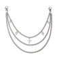 Hip-hop punk diamond-encrusted cross accessories ins fashion multi-layer metal trouser chain