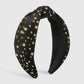 F4693 Jewelry Velvet Retro Knotted Sweet Hair Ornament Solid Color Five-pointed Star Temperament Wide-Brim Headband