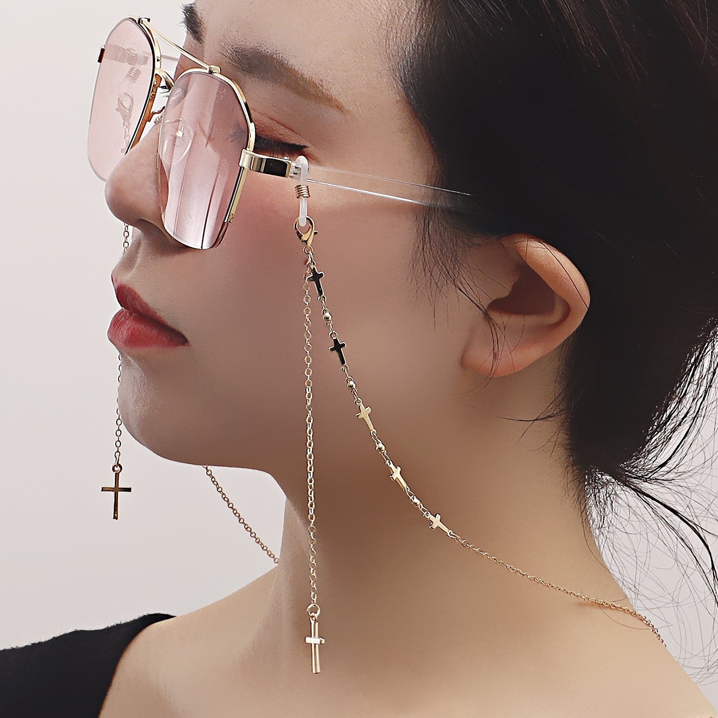 Jewelry acrylic glasses chain hanging chain glasses chain high sense mask chain ins mask chain