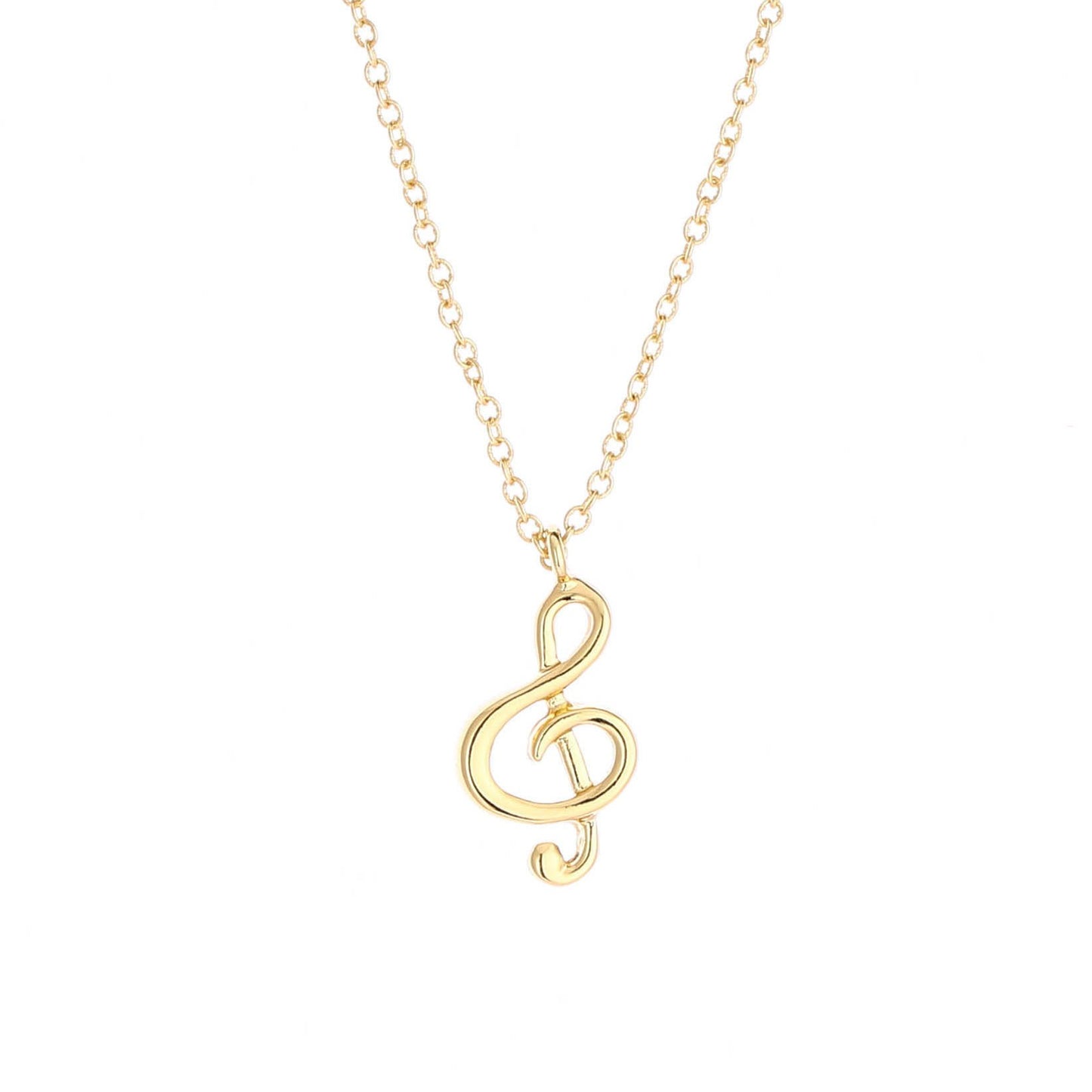 Popular element pendant necklace love rhythm note pendant necklace female necklace creative collarbone chain