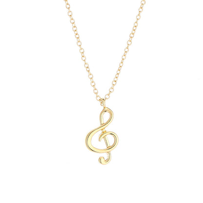 Popular element pendant necklace love rhythm note pendant necklace female necklace creative collarbone chain