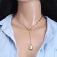 Jewelry Personality Punk Geometric Necklace Simple Padlock Pendant Necklace