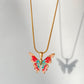 Barbie Princess Necklace Rainbow Fairy Dream Wonderland with the same clavicle chain ins Symphony Oil Drip Butterfly Necklace