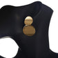 Personality Simple Exaggerated Geometric Brushed Round Metal Stitching Temperament Earrings Earrings Earrings Earrings