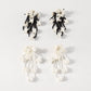 E1994 Creative hand-woven rice bead resin earrings niche design cold flower earrings