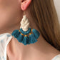 E954 Bohemia Rope Braided Tassel Earrings Creative Personality Ethnic Braided Stud Earrings